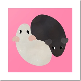 Yin Yang Guinea Pigs Posters and Art